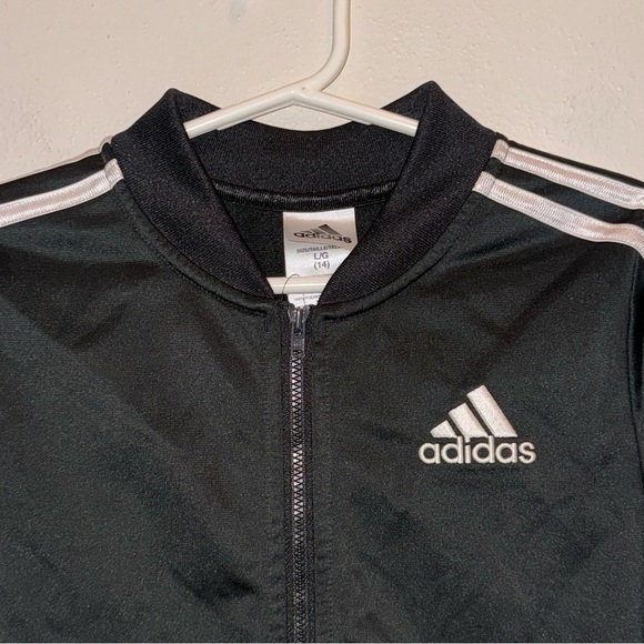 Adidas Track Jacket Three Stripes Children’s Size 14 - Picture 2 of 8